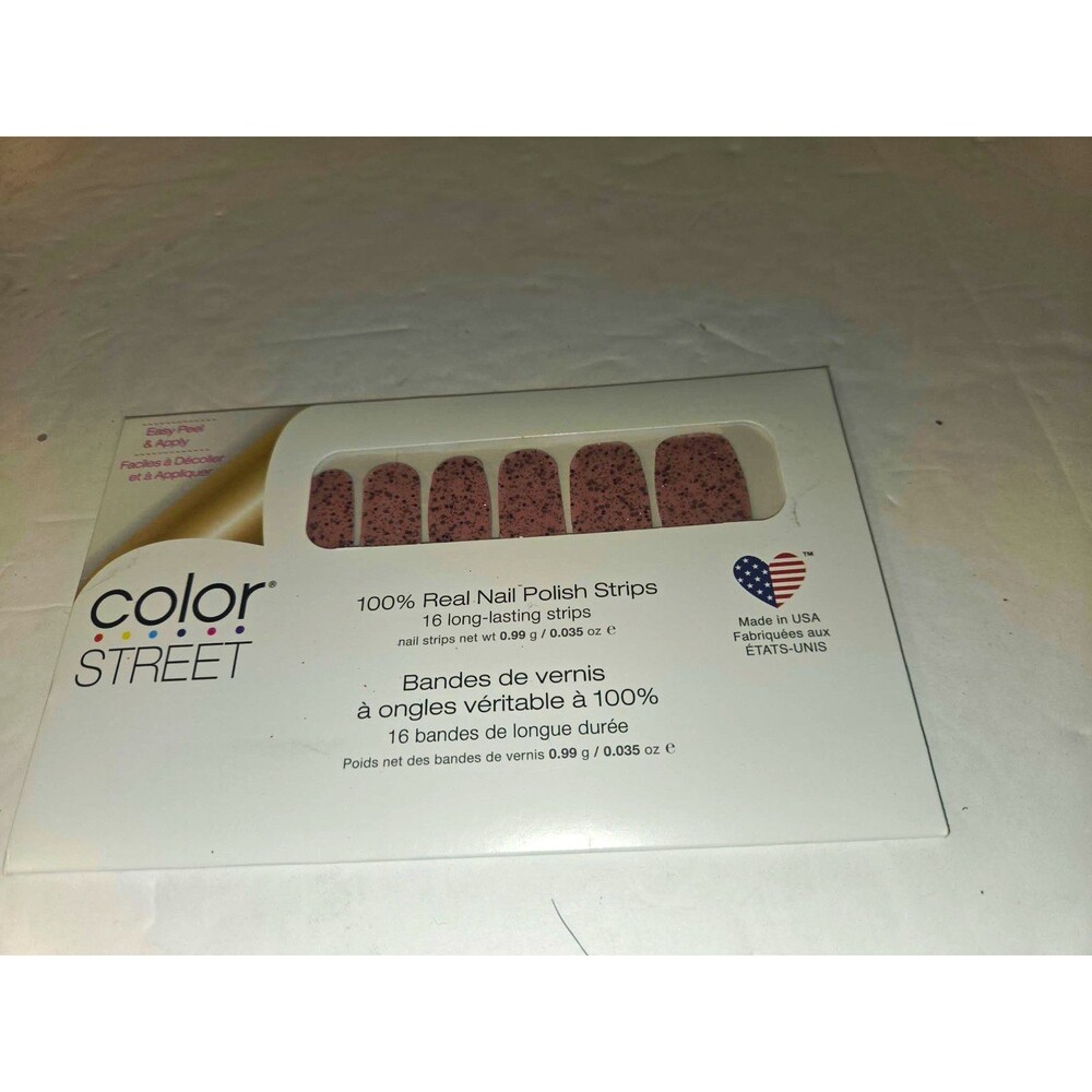 Color Street Press-On Nail Polish Strips Pink Glitter Sugarplum Fairy FMG282
